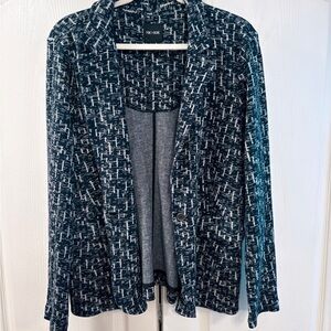 Nice & Zoe Women's Blue & White XL Sweater